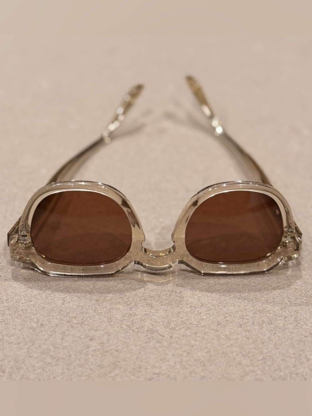 Robert La Roche Champagne Frame Sunglasses with Brown Lenses